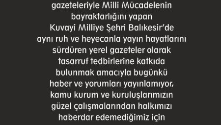 Gazeteden ve haberden tasarruf olmaz