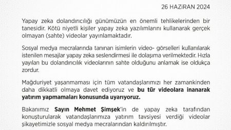 Bakanlıktan ‘yapay zekâ dolandırıcılığı’ uyarısı