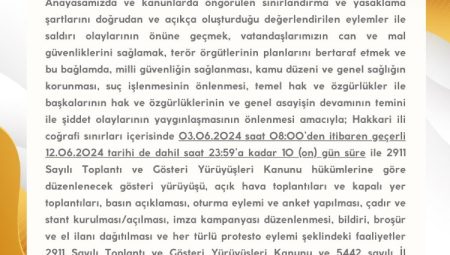 Hakkari’den 10 günlük yasaklama kararı!