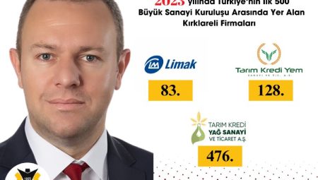 Kırklareli Ticaret ve Sanayi Odası Üyesi 3 Firma ‘en büyük’ listede