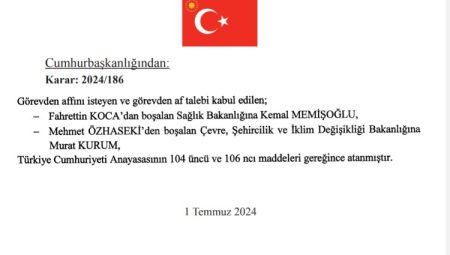 İki bakanlıkta istifa ve atama!