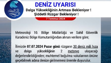 Samsun’dan vatandaşlara deniz uyarısı!