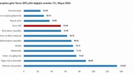 Tarımsal girdi aylık ve yıllık arttı!