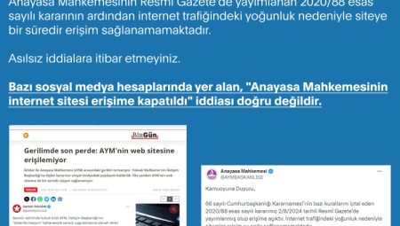 AYM’nin internet sitesi kapatıldı iddialarına yanıt