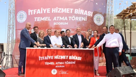 Bodrum’da itfaiye hizmet binasının temeli atıldı