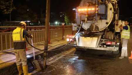 KASKİ’den gece çalışması