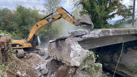 Kocaeli’de Tatarahmet Köyü Köprüsü yıkıldı, yenisi yapılıyor