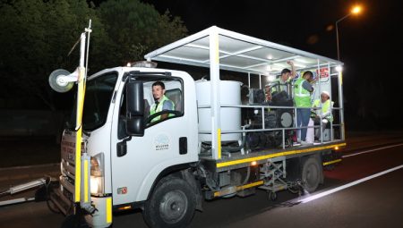 Nilüfer’de yol güvenliği için gece mesaisi