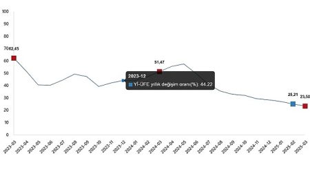 Yurt İçi Üretici Fiyat Endeksi, Mart 2025