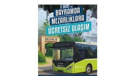 Bayramda mezarlıklara fiyatsız ulaşım