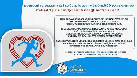Burhaniye Belediyesi Sıhhat İşleri Müdürlüğü’nden Medikal Antrenman ve Rehabilitasyon Hizmeti