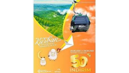 Kartepe Teleferik’te bayrama özel yüzde 50 indirim