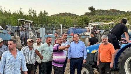 Lider Dutlulu Yangın Bölgesinde İncelemelerde Bulundu