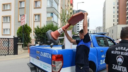 Altınşehir ve 23 Nisan’da kaldırım işgallerine karşı kapsamlı kontrol