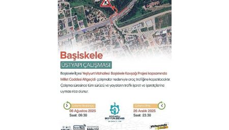 Başiskele Kasap Durağı Altgeçidi süreksiz olarak trafiğe kapatıldı