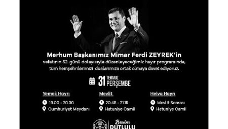 Büyükşehir Belediyesi’nden Merhum Lider Ferdi Zeyrek için Anma Programı