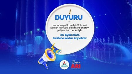 Kapadokya Şov Havuzu 10 Gün Bakıma Alındı
