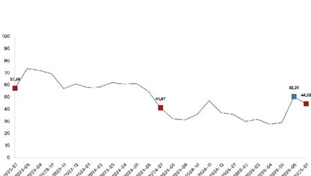Tarım eserleri üretici fiyat endeksi (Tarım-ÜFE) yıllık yüzde 44,32 arttı, aylık yüzde 5,66 azaldı